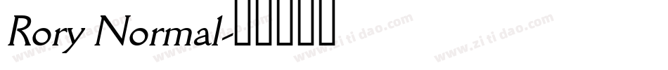 Rory Normal字体转换